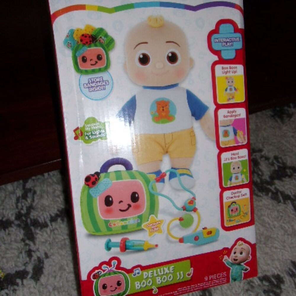 Cocomelon Deluxe Boo Boo JJ 12" Plush With Accessories Interactive Play New